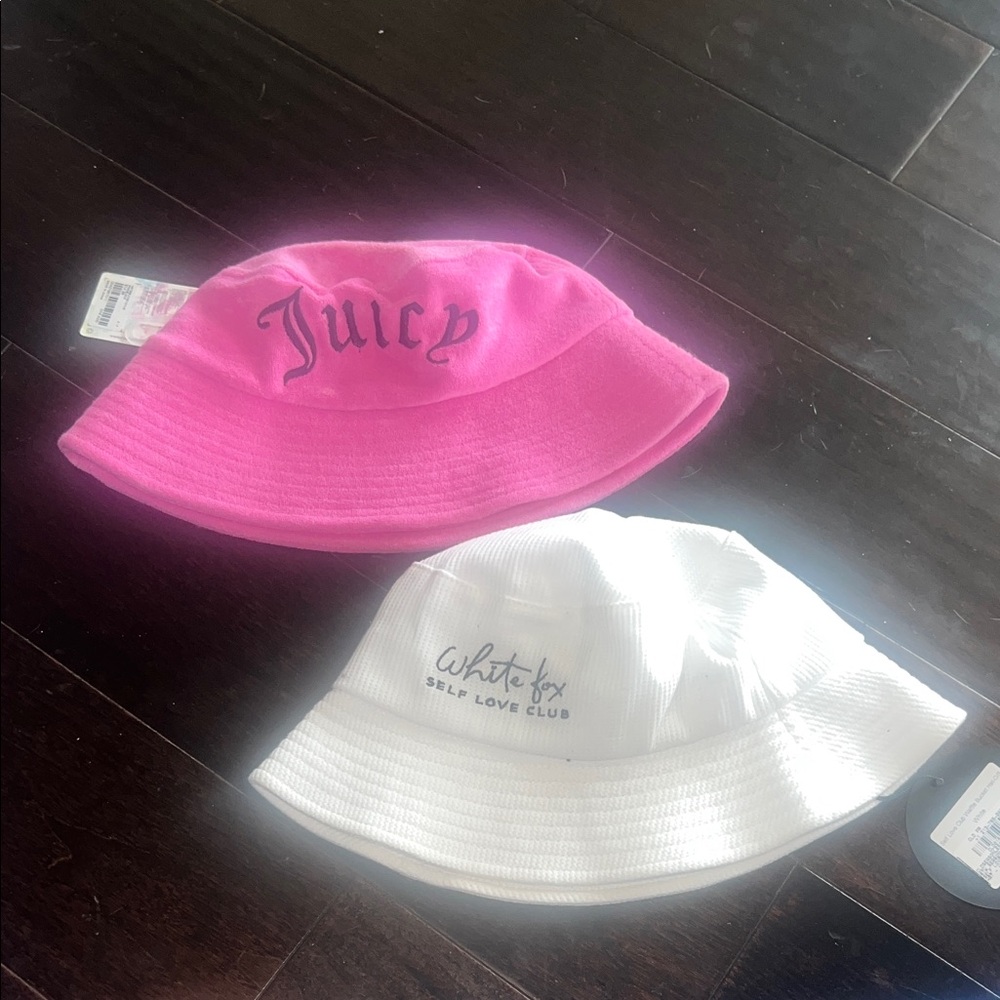 WHIT Kids Bucket Hat Set - Pink and White